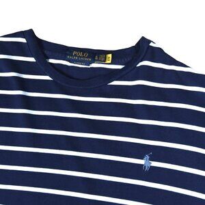 Polo Ralph Lauren Nautical Stripe T Shirt Size XL Classic Fit Preppy Beach Navy